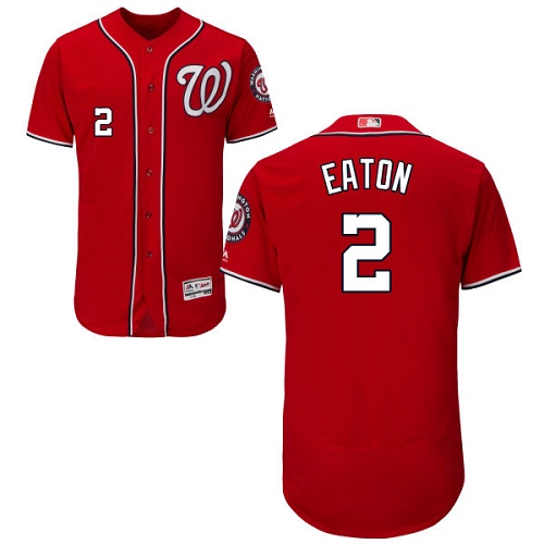 Nationals #2 Adam Eaton Red Flexbase Authentic Collection Stitched MLB Jersey